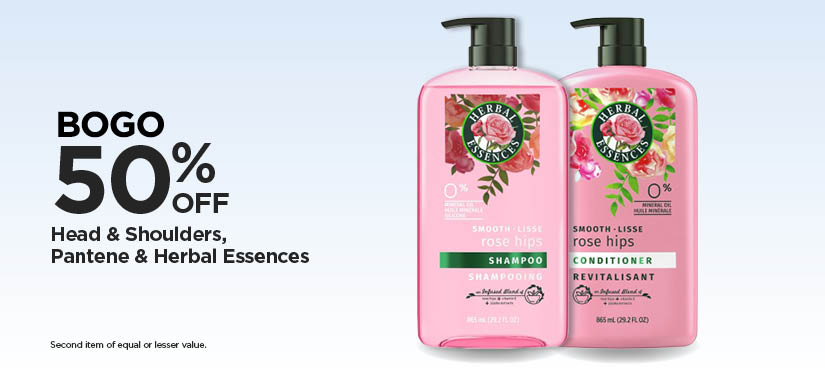 Head & Shoulders, Pantene & Herbal Essence